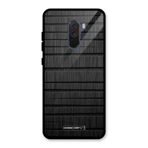 Black Abstract Glass Back Case for Poco F1