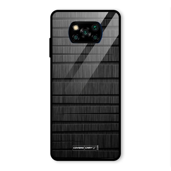 Black Abstract Glass Back Case for Poco X3 Pro