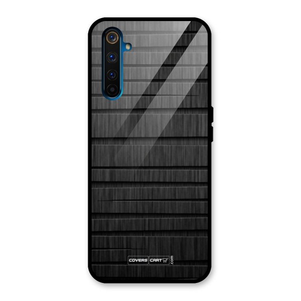 Black Abstract Glass Back Case for Realme 6 Pro