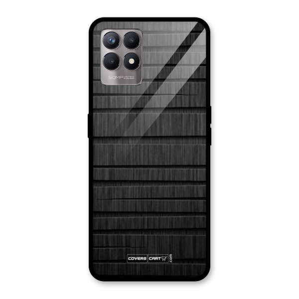 Black Abstract Glass Back Case for Realme 8i