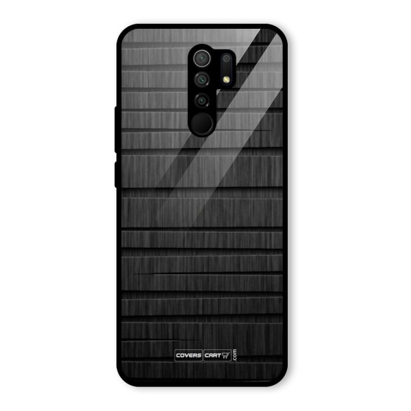 Black Abstract Glass Back Case for Redmi 9 Prime