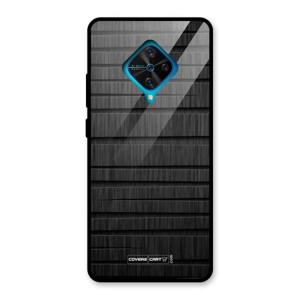 Black Abstract Glass Back Case for Vivo S1 Pro