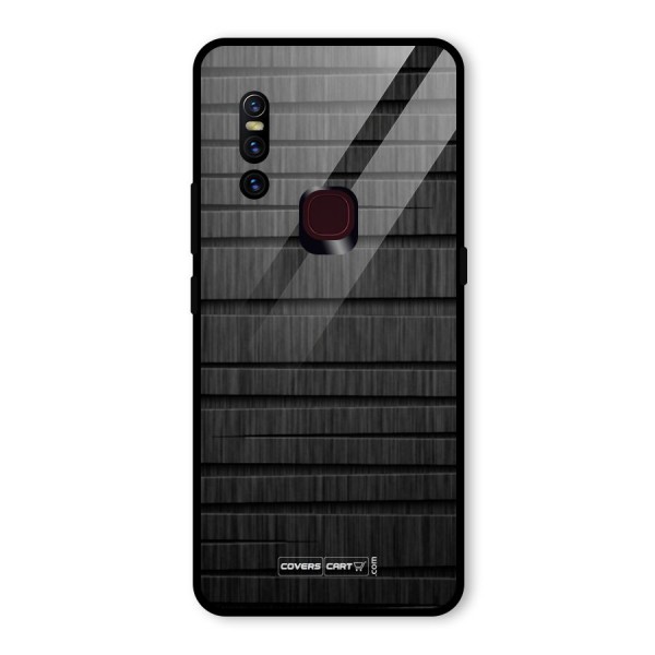 Black Abstract Glass Back Case for Vivo V15