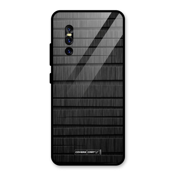 Black Abstract Glass Back Case for Vivo V15 Pro