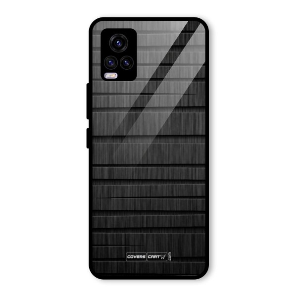 Black Abstract Glass Back Case for Vivo V20