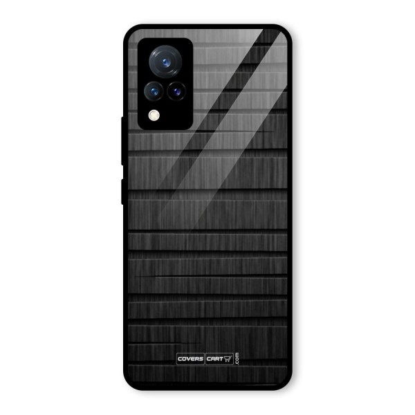 Black Abstract Glass Back Case for Vivo V21 5G