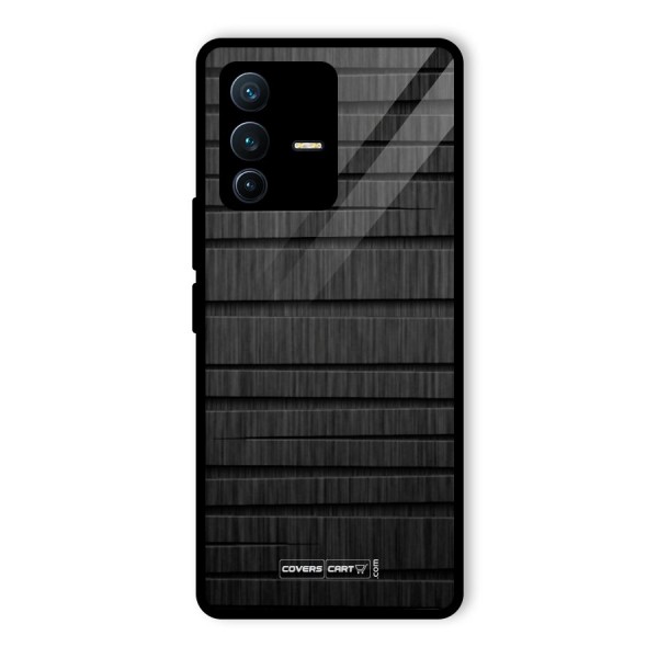 Black Abstract Glass Back Case for Vivo V23 Pro