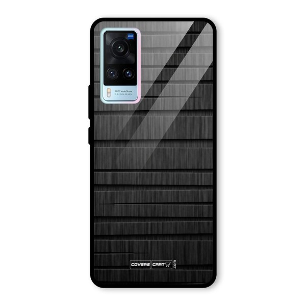 Black Abstract Glass Back Case for Vivo X60