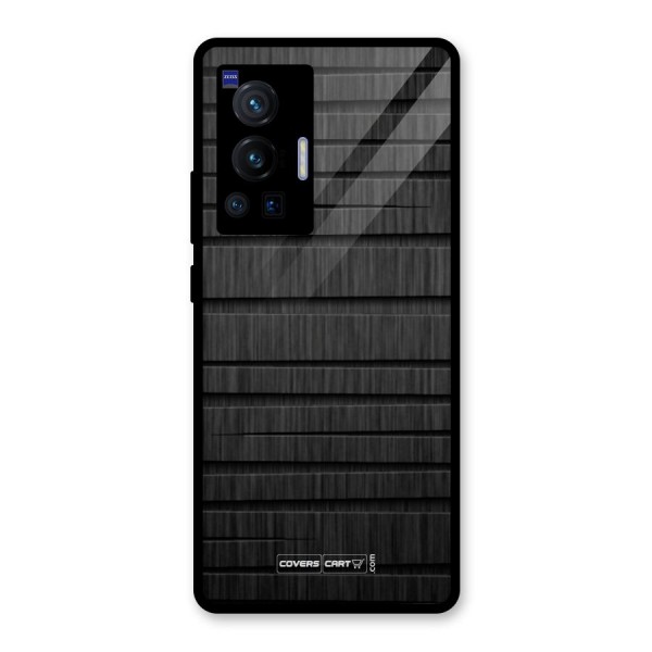 Black Abstract Glass Back Case for Vivo X70 Pro