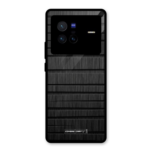 Black Abstract Glass Back Case for Vivo X80