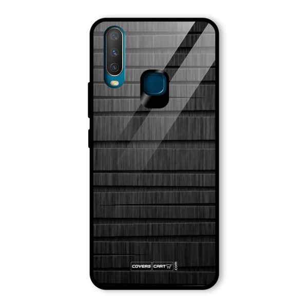 Black Abstract Glass Back Case for Vivo Y15