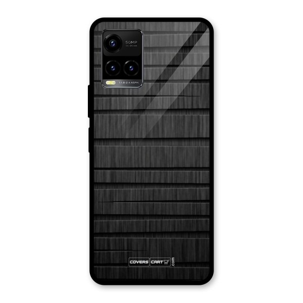 Black Abstract Glass Back Case for Vivo Y21 2021