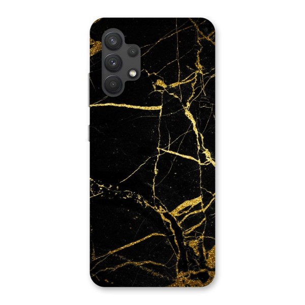 Black And Gold Design Back Case for Galaxy A32