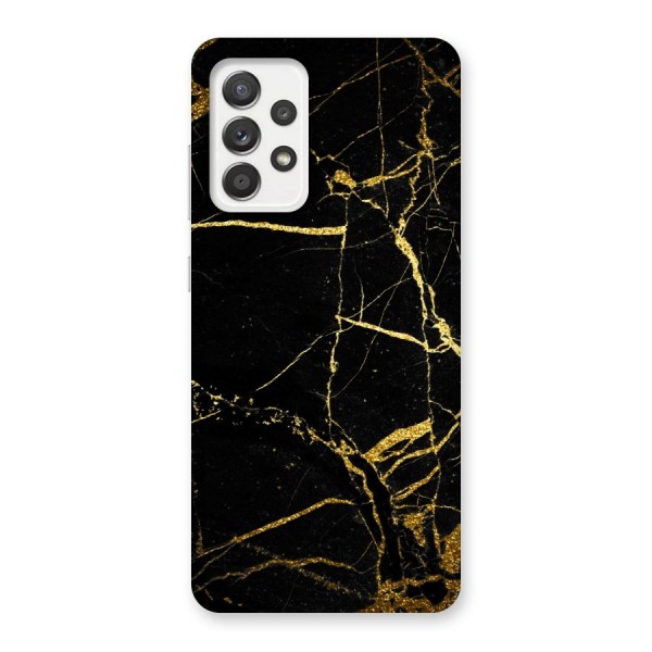 Black And Gold Design Back Case for Galaxy A52