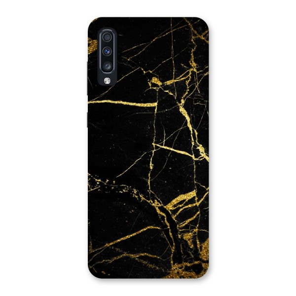 Black And Gold Design Back Case for Galaxy A70s