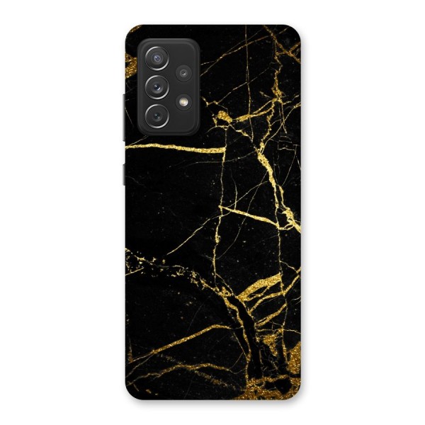 Black And Gold Design Back Case for Galaxy A72