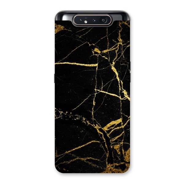 Black And Gold Design Back Case for Galaxy A80