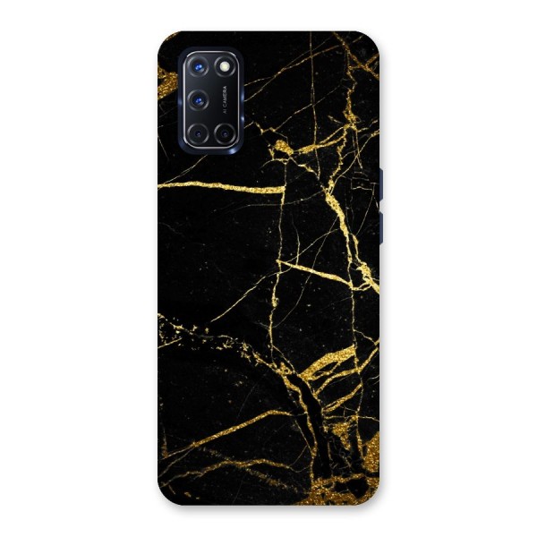 Black And Gold Design Back Case for Oppo A52