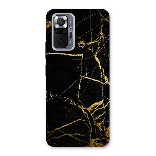 Black And Gold Design Back Case for Redmi Note 10 Pro