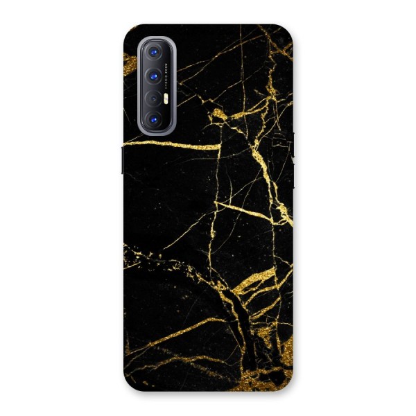 Black And Gold Design Back Case for Reno3 Pro