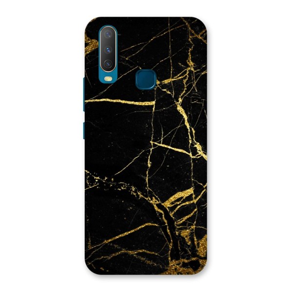 Black And Gold Design Back Case for Vivo Y12