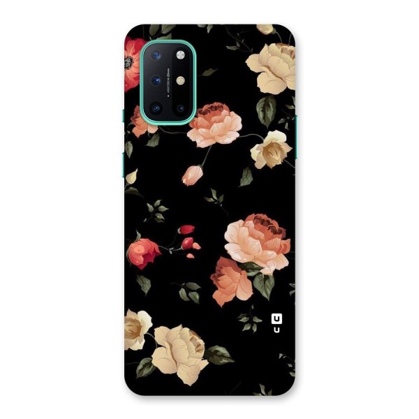 Black Artistic Floral Back Case for OnePlus 8T