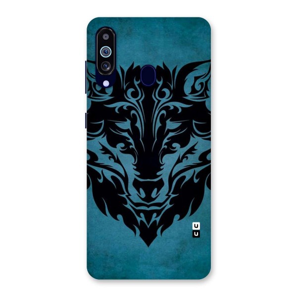 Black Artistic Wolf Back Case for Galaxy A60