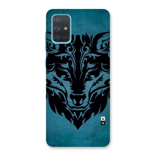 Black Artistic Wolf Back Case for Galaxy A71