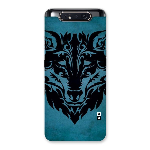 Black Artistic Wolf Back Case for Galaxy A80