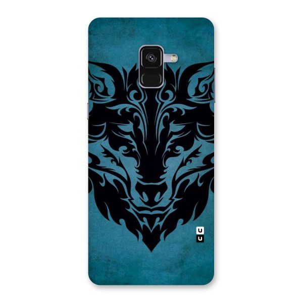 Black Artistic Wolf Back Case for Galaxy A8 Plus