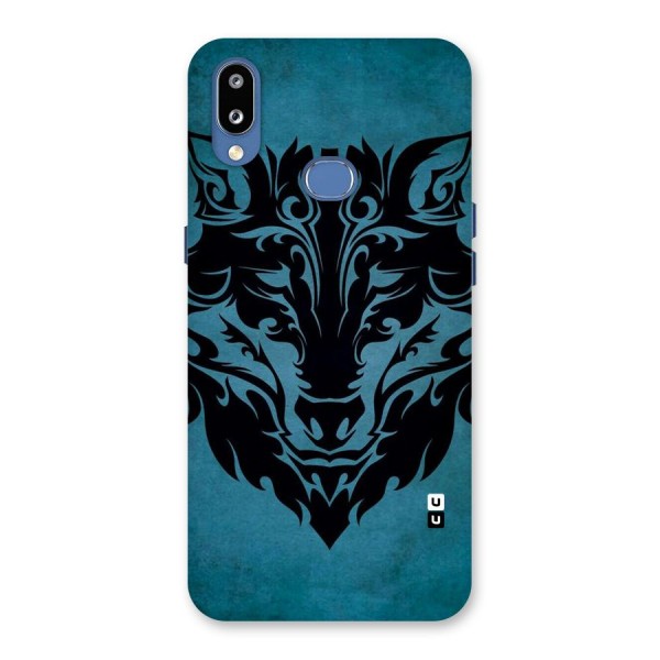 Black Artistic Wolf Back Case for Galaxy M01s