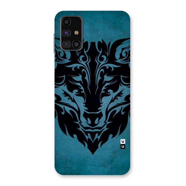 Black Artistic Wolf Back Case for Galaxy M31s