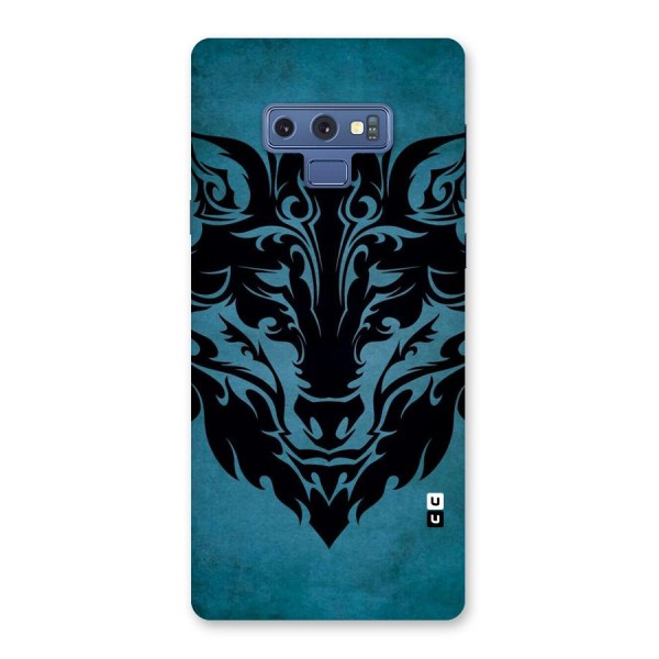 Black Artistic Wolf Back Case for Galaxy Note 9