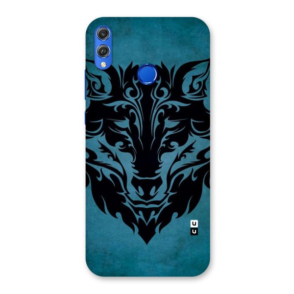 Black Artistic Wolf Back Case for Honor 8X