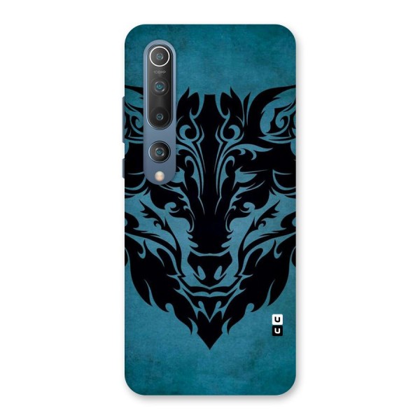 Black Artistic Wolf Back Case for Mi 10