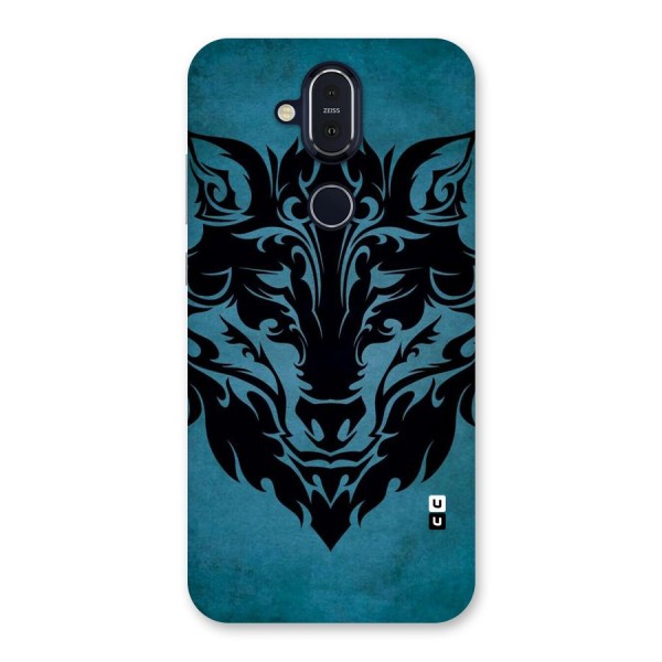 Black Artistic Wolf Back Case for Nokia 8.1