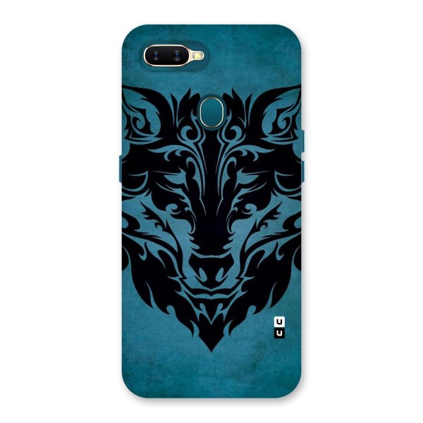 Black Artistic Wolf Back Case for Oppo A12