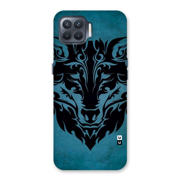 Black Artistic Wolf Back Case for Oppo F17 Pro