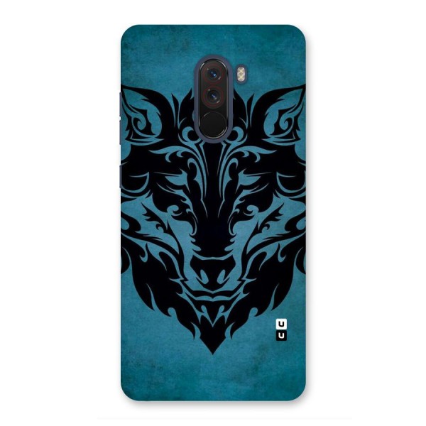 Black Artistic Wolf Back Case for Poco F1