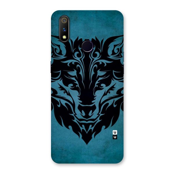 Black Artistic Wolf Back Case for Realme 3 Pro