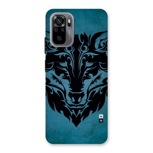 Black Artistic Wolf Back Case for Redmi Note 10