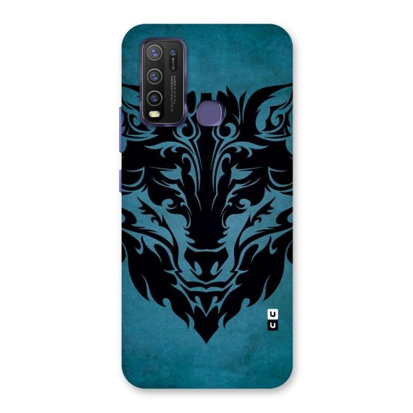 Black Artistic Wolf Back Case for Vivo Y30