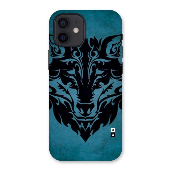 Black Artistic Wolf Back Case for iPhone 12