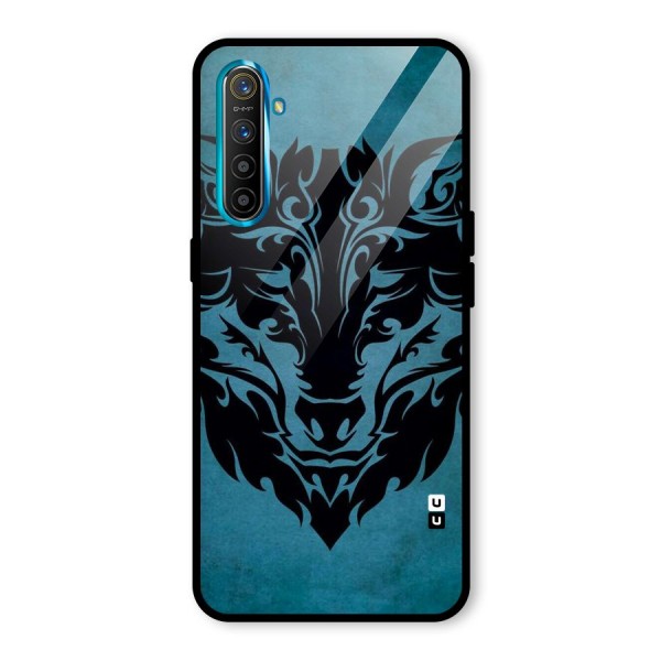 Black Artistic Wolf Glass Back Case for Realme XT