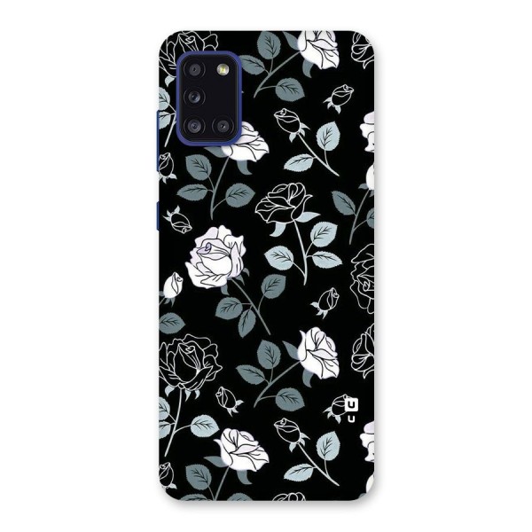 Black Artsy Bloom Back Case for Galaxy A31