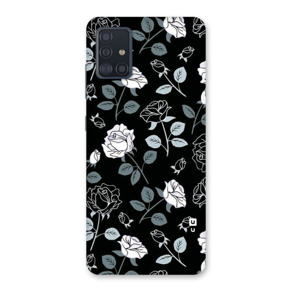 Black Artsy Bloom Back Case for Galaxy A51