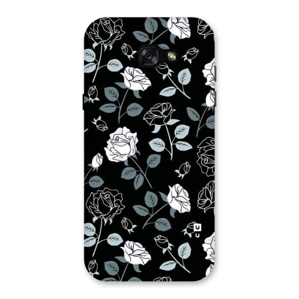 Black Artsy Bloom Back Case for Galaxy A7 (2017)