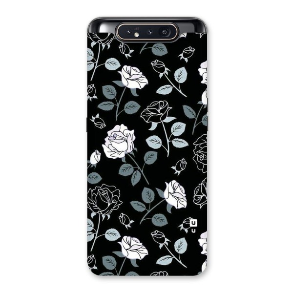 Black Artsy Bloom Back Case for Galaxy A80