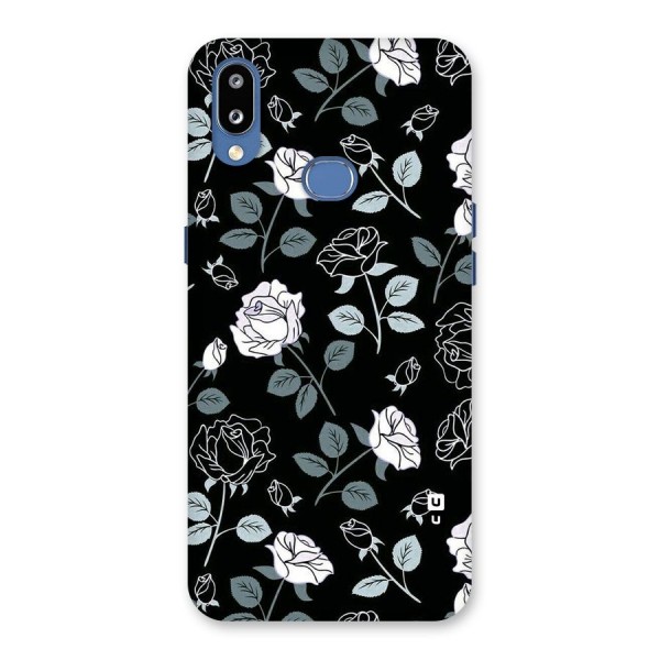 Black Artsy Bloom Back Case for Galaxy M01s