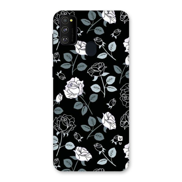 Black Artsy Bloom Back Case for Galaxy M21